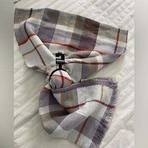 Sonoma NWT Flannel Blanket Scarf raw edging